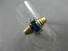 ESTATE 1.44CT DIAMOND & AAA OVAL SAPPHIRE 14KT 2TONE GOLD ENGAGEMENT RING #22056