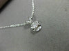 ANTIQUE .07CT OLD MINE DIAMOND 14K WHITE GOLD 3D CLASSIC SOLITARE PENDANT #21936