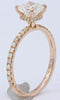 1.36CT DIAMOND 18KT ROSE GOLD 3D CUSHION & ROUND 3/4TH ETERNITY ENGAGEMENT RING