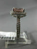 LARGE 3.60CT DIAMOND & AAA CUSHION CUT MORGANITE 14KT WHITE GOLD ENGAGEMENT RING