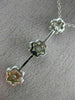 ESTATE 1.27CT DIAMOND 14KT WHITE GOLD FLOWER PAST PRESENT FUTURE PENDANT #19674