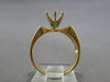 ESTATE .40CT DIAMOND 14K YELLOW GOLD ROUND & BAGUETTE SEMI MOUNT ENGAGEMENT RING
