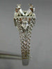 ESTATE WIDE .50CT DIAMOND 14KT WHITE GOLD SQUARE HALO SEMI MOUNT ENGAGEMENT RING