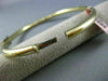 ESTATE .42CT DIAMOND 14KT WHITE & YELLOW GOLD SQUARE BOW CLASSIC BANGLE BRACELET