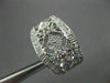 ANTIQUE LARGE .35CT DIAMOND 14KT WHITE GOLD FILIGREE CLIP ON EARRINGS #18194