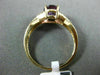 ESTATE 1.32CT DIAMOND & AAA OVAL AMETHYST 14K YELLOW GOLD 3D TRIANGULAR FUN RING
