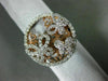ESTATE LARGE 1.0CT DIAMOND 14KT WHITE & ROSE GOLD MULTI BUTTERFLY CIRCULAR RING