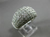 ESTATE WIDE 1.10CT DIAMOND 14K WHITE GOLD MULTI ROW DOME SHAPED ANNIVERSARY RING