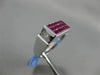 ESTATE 2.88CT DIAMOND & AAA RUBY 18KT WHITE GOLD 3D ETOILE RECTANGULAR MENS RING