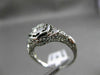 ANTIQUE .40CT OLD MINE DIAMOND 18KT WHITE GOLD 3D FILIGREE ENGAGEMENT RING 20335
