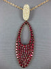 EXTRA LARGE 4.02CT DIAMOND & AAA RUBY 18KT ROSE GOLD OVAL ELONGATED FUN PENDANT