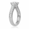 ESTATE .96CT DIAMOND 14KT WHITE GOLD 3D SEMI ETERNITY INVISIBLE ENGAGEMENT RING