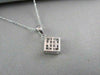 ESTATE .75CT DIAMOND SQUARE 14KT WHITE GOLD PENDANT F COLOR VVS SIMPLY AMAZING
