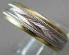 ESTATE WIDE 6mm HAND CRAFTED 18KT TWO TONE GOLD WEDDING ANNIVERSARY BAND SHARP!!