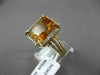 ESTATE LARGE 5.76CT DIAMOND & AAA CITRINE 14KT YELLOW GOLD 3D HALO FILIGREE RING