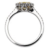 ESTATE 1.12CT WHITE & FANCY YELLOW DIAMOND 18KT TWO TONE GOLD 3D ENGAGEMENT RING