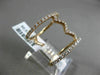 ESTATE LARGE .67CT ROUND DIAMOND 18KT ROSE GOLD 3D ZIG ZAG OPEN LOVE FUN RING