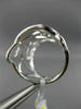 ESTATE EXTRA LARGE .79CT DIAMOND 18KT WHITE GOLD OPEN WEB LEAF FULL FINGER RING