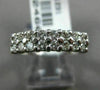 ESTATE WIDE .74CT DIAMOND 14K WHITE GOLD 2 ROW 16 STONE WEDDING ANNIVERSARY RING