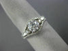 GIA CERTIFIED 1.25CT ROUND & BAGUETTE DIAMOND 14K WHITE GOLD 3D ENGAGEMENT RING
