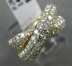 ESTATE WIDE 2.04CT DIAMOND 14K YELLOW & ROSE GOLD SEMI ETERNITY ANNIVERSARY RING