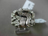 ESTATE WIDE 1.20CT DIAMOND 18KT BLACK & WHITE GOLD 3D FILIGREE COCKTAIL FUN RING