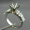 ANTIQUE .70CT DIAMOND 14KT WHITE GOLD BAGUETTE SEMI MOUNT ENGAGEMENT RING #22804