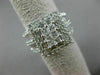 ESTATE EXTRA LARGE 2.30CT DIAMOND 14KT WHITE GOLD 3D SQUARE HALO ENGAGEMENT RING