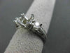 ESTATE .90CT DIAMOND 14K WHITE GOLD 3 STONE SEMI MOUNT 3D ENGAGEMENT RING #17613