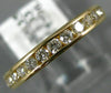 ESTATE .33CT DIAMOND 14KT YELLOW GOLD 3D CHANNEL COMFORT FIT ANNIVERSARY RING