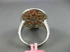 ESTATE EXTRA LARGE 4.23CT MULTI COLOR DIAMOND 18K WHITE & ROSE GOLD 3D OVAL RING