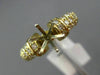 ESTATE .72CT DIAMOND 14KT YELLOW GOLD 3D ROUND PAVE SEMI MOUNT ENGAGEMENT RING