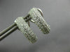 WIDE 1.0CT DIAMOND 14KT WHITE GOLD 3D MULTI ROW SEMI HOOP CLIP ON EARRINGS 26652