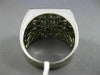 ESTATE MASSIVE 2.36CT DIAMOND 14KT WHITE GOLD 3D SQUARE INVISIBLE MENS RING