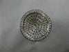 ESTATE LARGE 1.72CT DIAMOND 14KT WHITE GOLD ETOILE CIRCLE CONCAVE MULTI ROW RING
