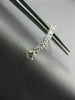 ESTATE .50CT DIAMOND 14KT YELLOW GOLD GRADUATING JOURNEY CURVE HANGING EARRINGS