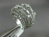 LARGE 3.28CT ROUND & MARQUISE DIAMOND 18KT WHITE GOLD CRISS CROSS MULTI ROW RING
