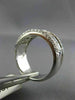 WIDE 1.58CT ROUND & BAGUETTE DIAMOND 18K WHITE GOLD 3D SEMI ROW ANNIVERSARY RING