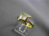 ESTATE .58CT DIAMOND 18KT WHITE & YELLOW GOLD PRINCESS CUT ENGAGEMENT RING #1273