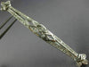 ANTIQUE LONG .95CT ROUND DIAMOND 14KT WHITE GOLD 3D FILIGREE BROOCH PIN #19044