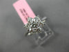 ESTATE LARGE 1.07CT ROUND DIAMOND 18KT WHITE GOLD 3D FLOWER STAR ENGAGEMENT RING