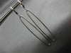 ESTATE LARGE .37CT DIAMOND 14K WHITE GOLD 3D RECTANGULAR HANGING HUGGIE EARRINGS