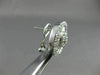 ESTATE LARGE 3.15CT ROUND & BAGUETTE DIAMOND 18KT WHITE GOLD 3D FLOWER EARRINGS