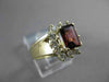 ESTATE 1.65CT DIAMOND & AAA TOURMALINE 14KT YELLOW GOLD SQUARE CUT CLUSTER RING