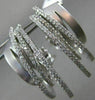 ESTATE LARGE .79CT DIAMOND 14KT WHITE GOLD 3D MULTI ROW CLIP ON HANGING EARRINGS