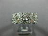 LARGE 2.30CT ROUND DIAMOND 14K WHITE GOLD 3D DOUBLE ROW WEDDING ANNIVERSARY RING