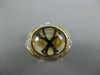 LARGE 1.58CT DIAMOND & AAA CABOCHON SMOKY TOPAZ 18KT YELLOW GOLD FLOWER FUN RING
