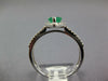 .89CT DIAMOND & AAA EMERALD 14KT WHITE GOLD 3D PEAR SHAPE & ROUND HALO LOVE RING