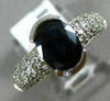 1.84CT DIAMOND & AAA OVAL SAPPHIRE 14K YELLOW GOLD 3D SEMI BEZEL ENGAGEMENT RING