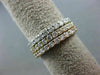 ESTATE WIDE 2.7CT DIAMOND 14K TRI COLOR GOLD ETERNITY STACKABLE ANNIVERSARY RING